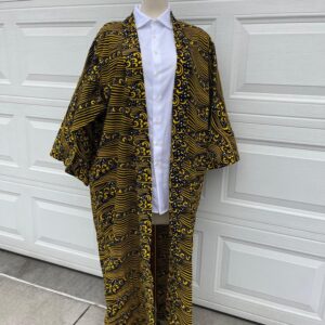 Wax Print kimono With Long Sleeves Without Belt