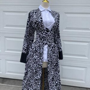 Wax Tiger Print kimono With Long Sleeves Detachable Belt